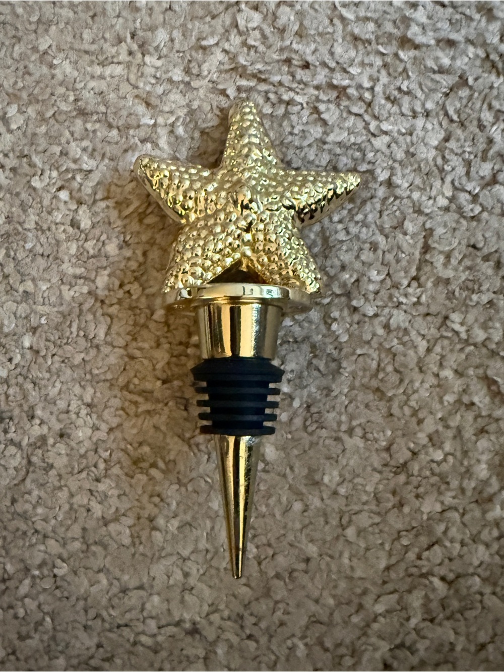 Lilly Pulitzer Gold Starfish Bottle Stopper